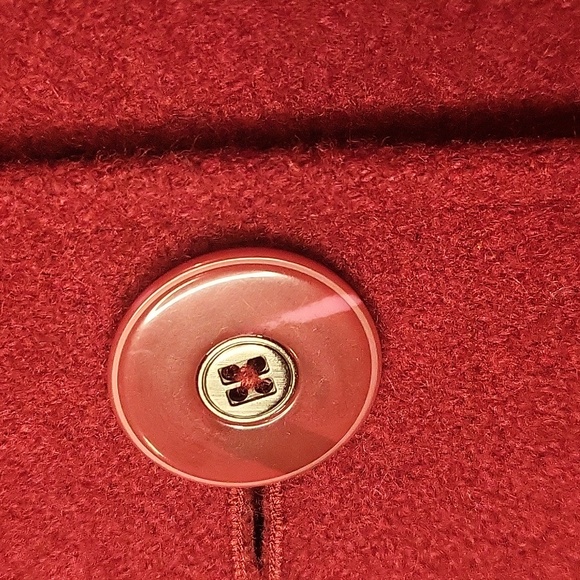 Vintage Lane Bryant Double Breasted Deep Red Peacoat sz 14/16 Lined, Wool Blend - Picture 4 of 14